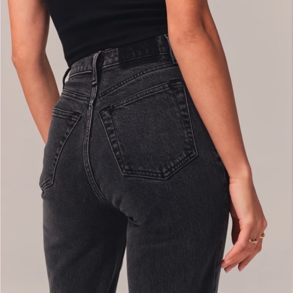 Abercrombie & Fitch Straight Leg Jeans — Washed Black - Picture 3 of 11